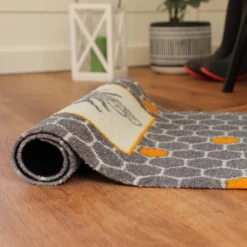 2'x3' ColorStar Bee Hex Door Mat Gray - Bungalow Flooring -Home Decoration Store GUEST a4c866e6 8c4f 4d3f 82ba af920456b642