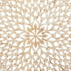 Wood Floral Handmade Intricately Carved Wall Decor With Mandala Design Light Brown - Olivia & May -Home Decoration Store GUEST a9351c08 d609 43bb a923 49717bce1044