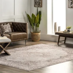 NuLOOM Elsa Floral Blossom Machine Washable Area Rug