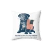 Dog Is Good American Tradition Puppy & American Flag White 16 Inch Pillow, Officially Licensed And Produced In The USA