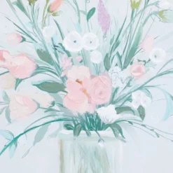 Canvas Floral Bouquet Framed Wall Art With Tan Frame - Olivia & May -Home Decoration Store GUEST b0064557 63ae 4438 a9a4 94ec8107d680