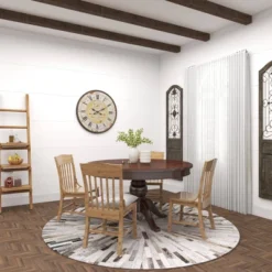 Vintage Wood Wall Clock With Typography Brown - Olivia & May -Home Decoration Store GUEST b0265dae b034 4e61 a12e 5bfea01409aa