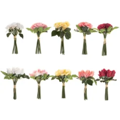 Artificial Rose Bud Bundles ? 24PC Real Touch Fake 11.5-Inch Flowers With Stems For Home Décor, Wedding, Or Bridal/Baby Showers By Pure Garden (Pink) -Home Decoration Store GUEST b05941b3 edab 46a9 9f7c 8a926aa1bf44