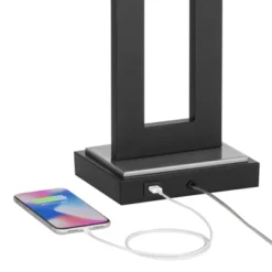 360 Lighting Neil Modern Rustic Table Lamp 26" High Black Metal With USB Charging Port White Rectangular Shade For Bedroom Living Room Bedside Desk 12 360 Lighting Neil Modern Rustic Table Lamp 26" High Black Metal With USB Charging Port White Rectangular Shade For Bedroom Living Room Bedside Desk -Home Decoration Store GUEST b0a9cf55 987a 4710 b715 8265d4b75ac5