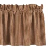 Home Collections By Raghu York Ticking Red Valance, 72x15.5
