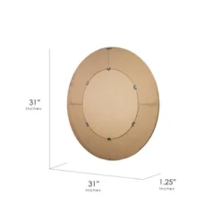 31" Round Rustic Wood/Metal Framed Decorative Wall Mirror - American Art Decor -Home Decoration Store GUEST b3e61863 1a9f 447b 925d 7e2f68c75412