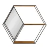 26" X 7" X 23" Lintz Hexagon Shelves With Mirror - Kate & Laurel All Things Decor -Home Decoration Store GUEST b4d5ae3e fad9 43fc a31c 5c474722eddc