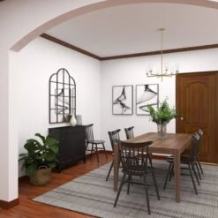 Metal Window Pane Inspired Wall Mirror With Arched Tops And Studs Black - Olivia & May -Home Decoration Store GUEST b6c22c32 8899 493e 888c f7e6b4a45632