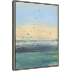 18" X 24" Soul Of The Ocean No.1 By Bronwyn Baker Framed Canvas Wall Art - Amanti Art