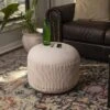 BirdRock Home Woven Knitted Indoor Or Outdoor Pouf - Natural