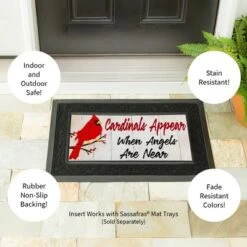 Evergreen When Angels Are Near Sassafras Indoor Outdoor Switch Doormat 1'10"x10" White -Home Decoration Store GUEST bb1b456c ca7a 4205 948c e8e6b299efd5