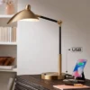 360 Lighting Colborne Modern Mid Century Desk Table Lamp 28" Tall Antique Brass Black With USB Charging Port LED For Bedroom Living Room Bedside Kids -Home Decoration Store GUEST bb2b234c 7d35 4c96 8571 9415c1498769