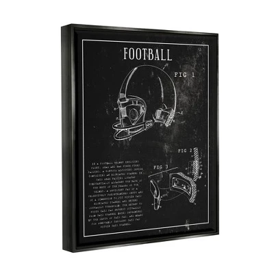 Stupell Industries Football Helmet Sports Chart Retro Figure 4 Stupell Industries Football Helmet Sports Chart Retro Figure - Image 2