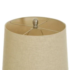 Turquoise Ceramic Table Lamp With Beige Hardback Linen Shade - StyleCraft -Home Decoration Store GUEST be8a2cde 2213 4ba7 90fb 171f1fd31c33