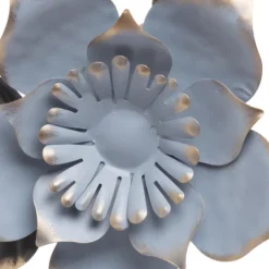 11 X 11.25 Inch Blue Metal Layered Flower Wall Décor - Foreside Home & Garden -Home Decoration Store GUEST c0ce272f 27af 4f04 84a6 428c086afd4a