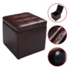 Costway 16''Cube Ottoman Pouffe Storage Box Lounge Seat Footstools With Hinge Top Red Brown -Home Decoration Store GUEST c12ed360 d728 480c ab53 1dc9b5fd9722