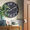 26" Farmhouse Wooden Wall Clock Black - Threshold™ 1 26" Farmhouse Wooden Wall Clock Black - Threshold™ -Home Decoration Store GUEST c15534f9 b193 4ed6 8e06 c058913c551c