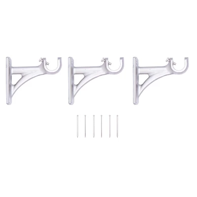 Kenney Fast Fit Easy Install Shania 3/4" Decorative Window Curtain Rod, 42-120", Brushed Nickel 3 Kenney Fast Fit Easy Install Shania 3/4" Decorative Window Curtain Rod, 42-120", Brushed Nickel