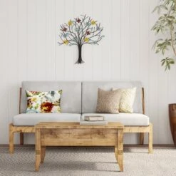 Hastings Home Hand Painted Tree Of Life Butterfly Metal Wall Art -Home Decoration Store GUEST c2728487 71b5 4450 93d2 ad33149a565b