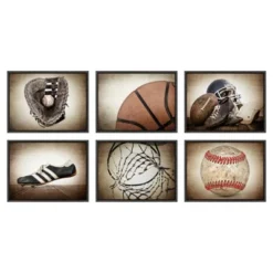 18" X 24" Sylvie Basketball Net Framed Canvas Wall Art By Shawn St. Peter Gray - DesignOvation -Home Decoration Store GUEST c5a151f3 9911 4a87 bac0 46760bfc5c59
