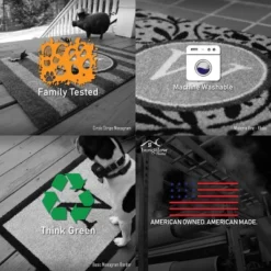 2'x3' ColorStar Bee Hex Door Mat Gray - Bungalow Flooring -Home Decoration Store GUEST c6b6a7a9 4eb4 46e4 adb5 94b131214201 1