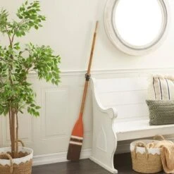 Wood Paddle Novelty Canoe Oar Wall Decor With Arrow And Stripe Patterns - Olivia & May -Home Decoration Store GUEST c71e400c 6988 449c 884e 42a24313acab