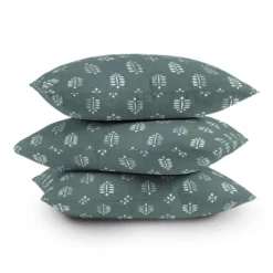 16"x16" Jessica Prout Block Print Ferns Square Throw Pillow Green - Deny Designs -Home Decoration Store GUEST c752a484 b583 401f 8002 d707b235361b