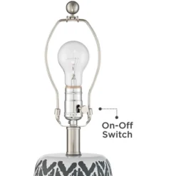 360 Lighting Modern Accent Table Lamps 23 1/2" High Set Of 2 White Gray Ceramic White Fabric Drum Shade Decor For Bedroom Living Room 10 360 Lighting Modern Accent Table Lamps 23 1/2" High Set Of 2 White Gray Ceramic White Fabric Drum Shade Decor For Bedroom Living Room -Home Decoration Store GUEST c8a8304e c564 4d5d 8cba 09704303d4a5