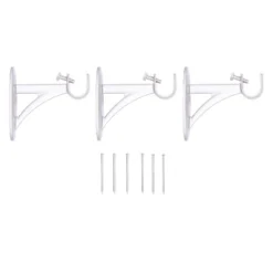 Kenney Fast Fit Easy Install Swindell 5/8" Decorative Window Curtain Rod