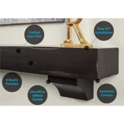 Mantels Direct Breckenridge Rustic Distressed Wood Fireplace Mantel Wall Shelf -Home Decoration Store GUEST cad90fb1 4534 425a 8a2c 6af85d98ce67