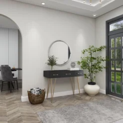 Contemporary Metal Wall Mirror Silver - Olivia & May -Home Decoration Store GUEST cb850b2a 28f5 40f4 9a1b 7831a53ec472