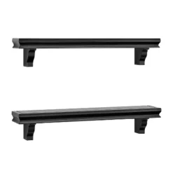 24" Set Of 2 Floating Wall Decor Display Ledge Shelves Black - Danya B. -Home Decoration Store GUEST cd19cf58 a5f4 4fef aadc 5991636c47a3