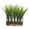 Nearly Natural 9-in Vanilla Grass Artificial Plant In Oval Vase -Home Decoration Store GUEST d19acf2d b2ff 4ca4 a18d c3f1fd85f5aa