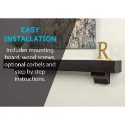 Mantels Direct Breckenridge Rustic Distressed Wood Fireplace Mantel Wall Shelf -Home Decoration Store GUEST d3429d72 901d 428e 9d8a 902ae4e7a0f6