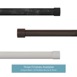 1-Inch Curtain Rod- Decorative End Cap Style Finials And Hardware- For Home Decor In Bedroom And Kitchen, 66-120-Inch By Hastings Home (Silver) -Home Decoration Store GUEST d3fae155 b4f6 4397 aae2 7c1e1f05e33c