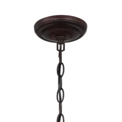 Robert Louis Tiffany Bronze Pendant Chandelier 20" Wide Rustic Peacock Stained Art Glass 3-Light Fixture For Dining Room House Kitchen Island Entryway -Home Decoration Store GUEST d517971b f031 447b 87ae 7af710e21163