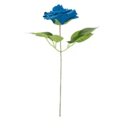 Bright Creations 60 Pack Artificial Blue Foam Roses, Faux Fake Flower Heads With Stems & Leaves For Decor & Craft, 136 Piece, 3 In -Home Decoration Store GUEST d5b57bf4 b92a 4682 bb72 de9a59b82d65