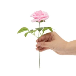 Bright Creations 60 Pack Artificial Pink Foam Roses, Faux Fake Flower Heads With Stems & Leaves For Decor & Craft, 136 Piece, 3 In -Home Decoration Store GUEST d7b01f8c bd8e 4821 96fb 0945aef4bc04