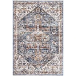 NuLOOM Hannah Distressed Traditional Medallion Fringe Area Rug -Home Decoration Store GUEST d8dbfb5e 0748 498a ba4e 05d39c5c9987
