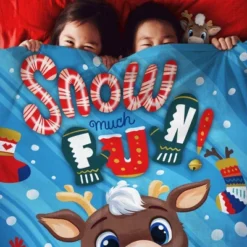 Reindeer In Here Snow Much Fun Micro Throw -Home Decoration Store GUEST d9332678 cf8e 492b 80c6 0d4df236a4ad