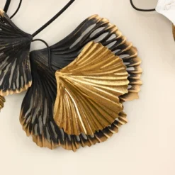 LuxenHome White, Black, And Gold Metal Ginkgo Leaves Modern Wall Decor -Home Decoration Store GUEST dc407bfa b625 4724 ba8e f8a822235287
