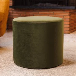 19" Round Pouf Ottoman - WOVENBYRD -Home Decoration Store GUEST dcf00220 cec8 4f39 9eef dee12cdedc90