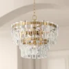 Vienna Full Spectrum Luxum Burnished Brass Chandelier 18 3/4" Wide Modern Tiered Crystal 6-Light Fixture For Dining Room House Foyer Kitchen Island -Home Decoration Store GUEST e0134ccc 5bdb 4428 9e1c 3946f31577f8
