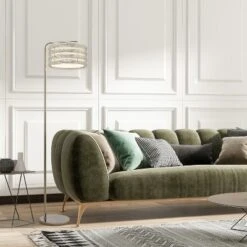 61.5" Quigley Silver Drum Shade Floor Lamp - River Of Goods -Home Decoration Store GUEST e0552cea 5651 4124 8719 1519f4bc3f34