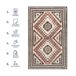 NuLOOM Leighton Machine Washable Southwestern Medallion Area Rug -Home Decoration Store GUEST e07781fc 27f6 404a 9bbf 01078dd13f0d