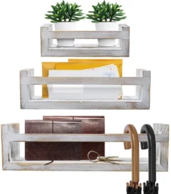 Sorbus Rustic Wooden Floating Shelves Set Of 3 Gray -Home Decoration Store GUEST e096e925 1c1b 4613 bbbe 1189e105c667