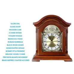 Clock Collection Redwood Mantel Clock With Chime -Home Decoration Store GUEST e1f39d90 4a35 4315 9f02 8e61beafa95d