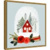 16" X 16" Snow Globe Village I By Victoria Barnes Framed Canvas Wall Art - Amanti Art -Home Decoration Store GUEST e3b74735 dcaf 4050 bb48 870f8458c79f