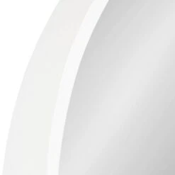 24" Wheeler Round Wall Mirror White - Kate & Laurel All Things Decor -Home Decoration Store GUEST e90df435 57c5 4477 989e d76fd83d498c