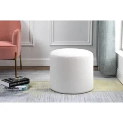 19" Round Pouf Ottoman - WOVENBYRD -Home Decoration Store GUEST e93bb3e2 8fc1 4727 9454 0bfaab230541